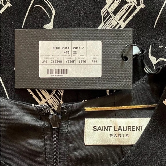 New w/tags ICONIC New w/tags SAINT LAURENT Black GUN POP PRINT Mini 44 8 10 - Picture 5 of 8